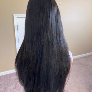 Unprocessed virgin glueless HD lace wig 7X6 transparent lace frontal 26 inches